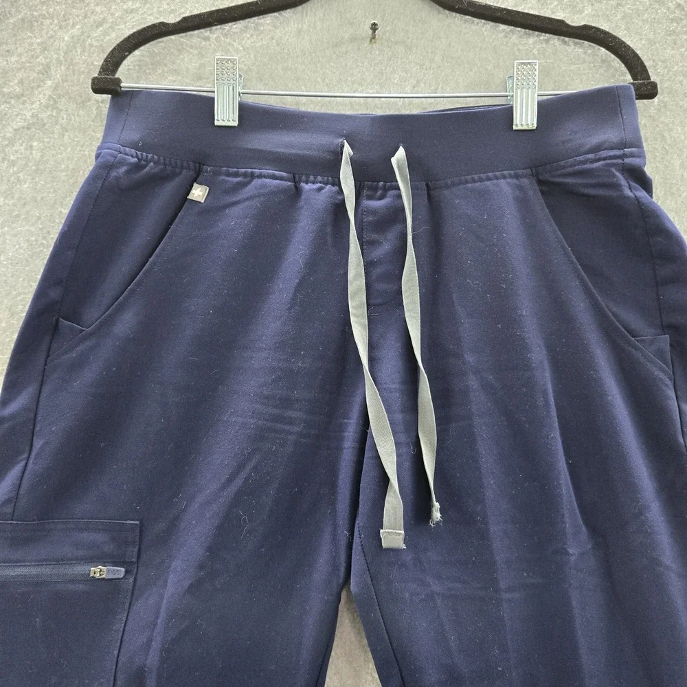 FIGS Women Scrub Pants S Blue Jogger Zamora Zipper PO#3641 29